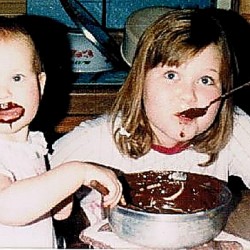 Kristina+and+Kara+chocolate+faces1