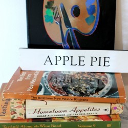 Pile+of+books+with+apple+pie+plaque1