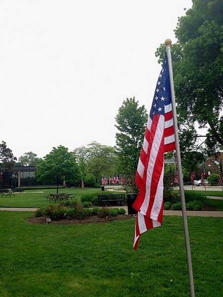 Memorial Day Cook Park one flag