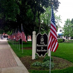 Memorial Day Cook Park sign