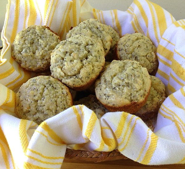 Lemonade muffins in basket 2