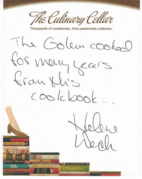 Wecker Boston Cooking School signed cookbook