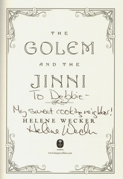 Wecker Golem and Jinni signed book