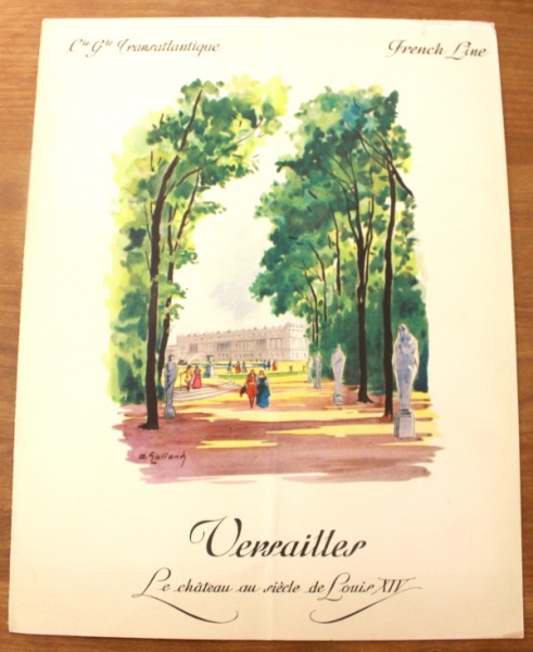 Clem French Line menu Versailles cover