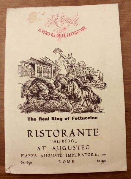 Clem Italy Ristorante Alfredo menu cover