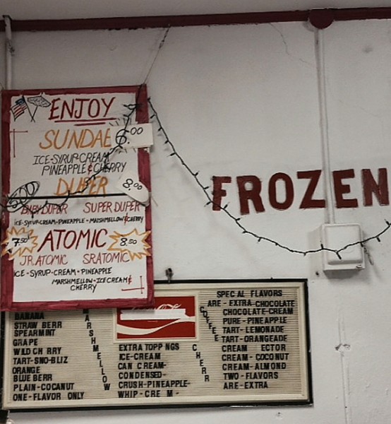 NOLA Hanson frozen flavor sign