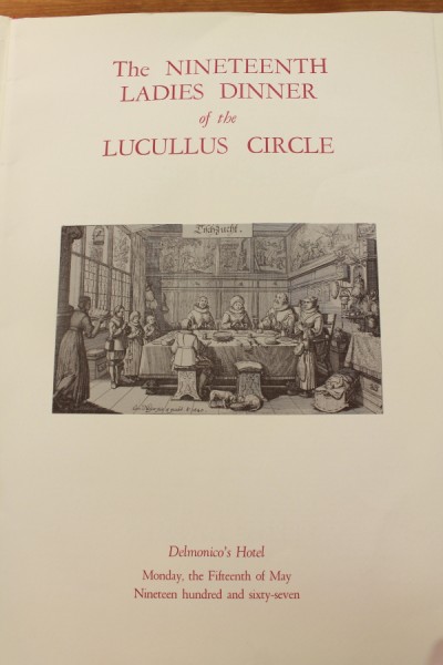 Clem New York Delmonico's Hotel Lucullus Circle