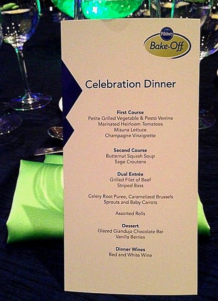 PBO 46 awards dinner menu