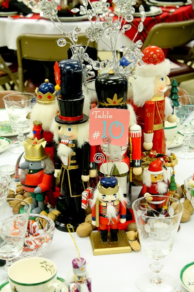 Advent tea nutcracker centerpiece