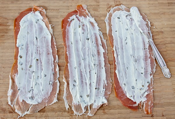 Prosciutto spread with cream cheese