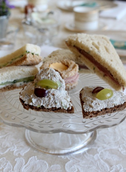 Tea Party sandwiches on plate