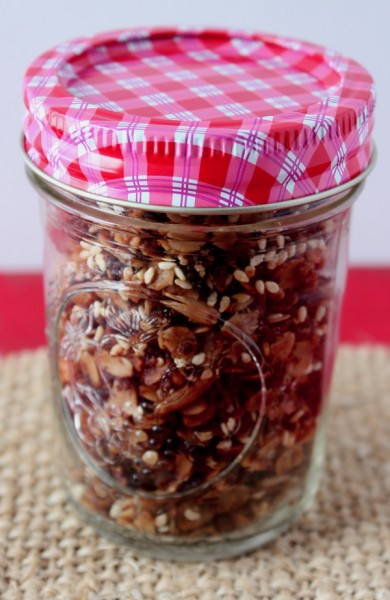 Granola in jar no label