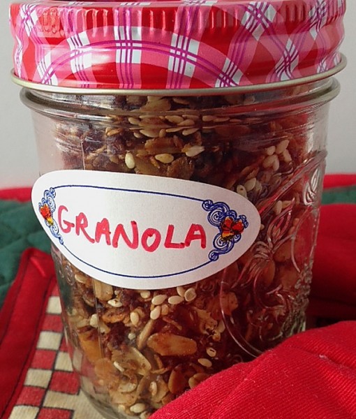 Granola with label 2