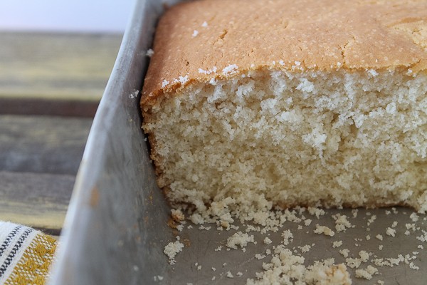 Iowa pudding cake in pan