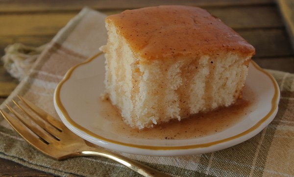 Iowa pudding cake piece with sauce 1