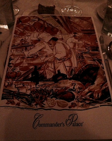 Wedding Commander's Palace menu cover