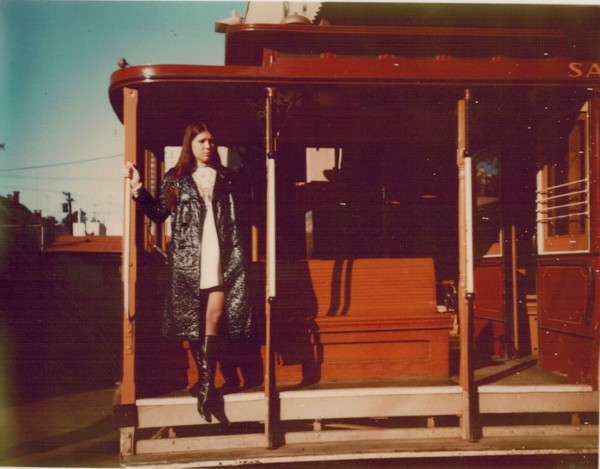 Deb on cable car