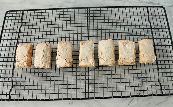 French Nut Sticks on wire rack