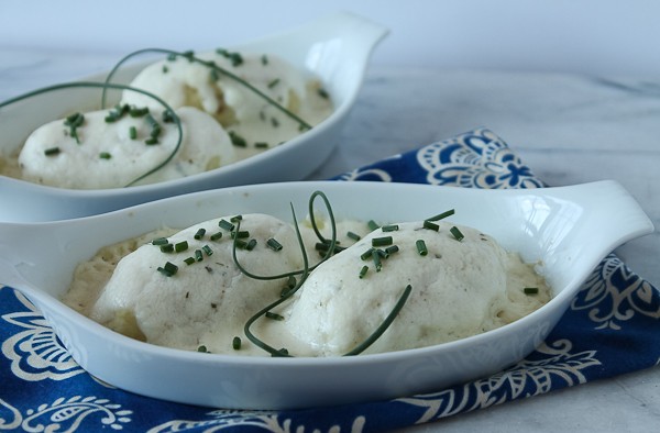 Sphere June 73 quenelles with chives