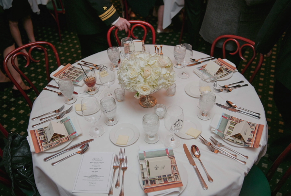Wedding table at reception