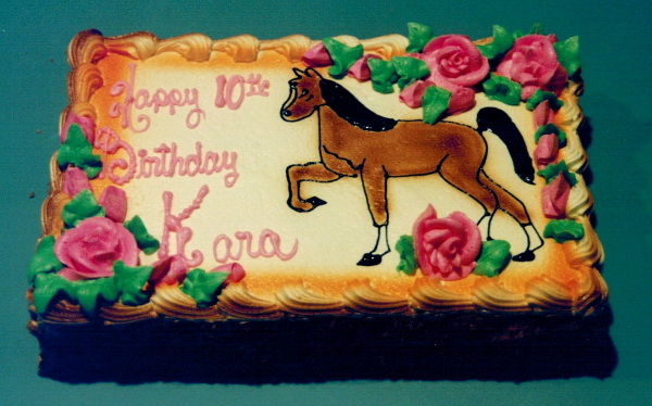 Kara 10th birthday cake with horse