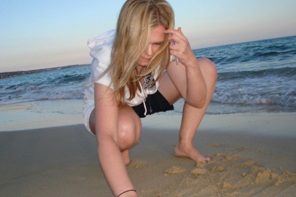 Kara on beach in Lecce 2