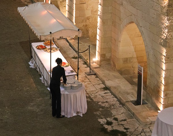 Lecce castle outdoor setting up