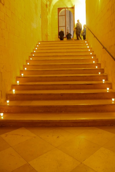 Lecce castle stairway