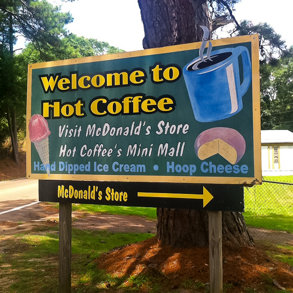 MS Coffee welcome sign