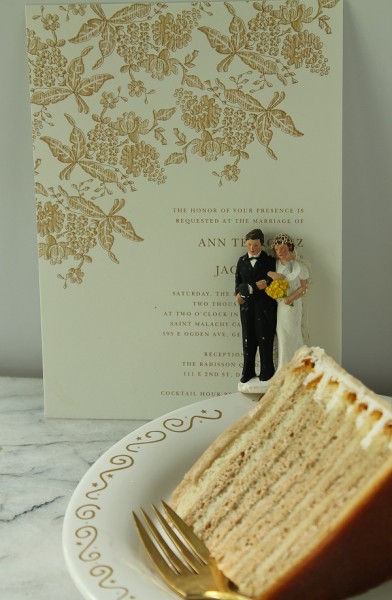 Wedding invite and cake