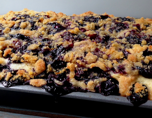 Lower Fat Blueberry Coffee Cake - The Culinary Cellar