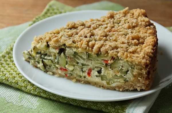 Zucchini torte slice