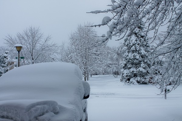 Snow with car