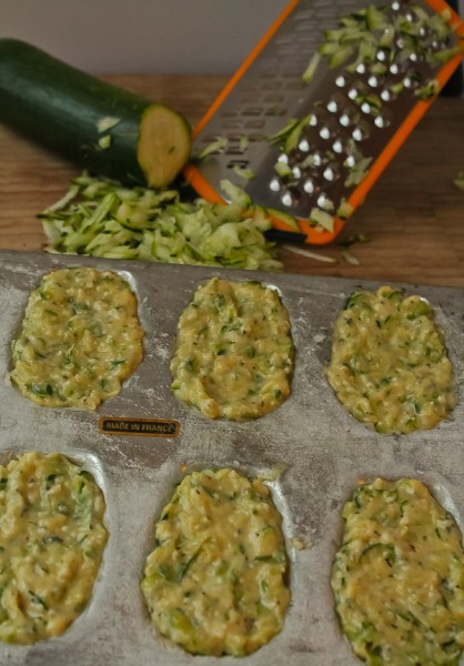 Zucchini Madeleine unbaked