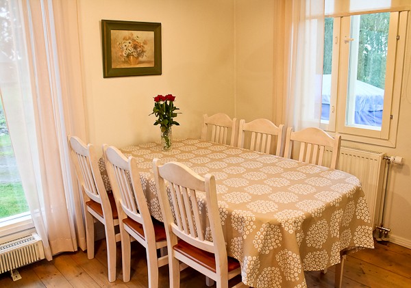 Farmhouse kitchen table empty