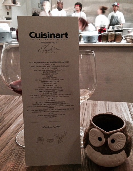 Elizabeth Cuisinart menu