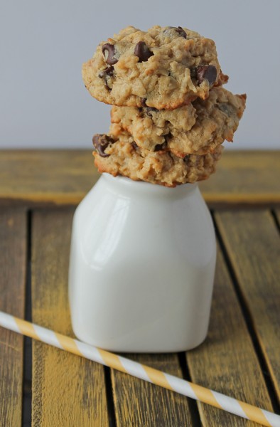 Weekend cookies on top of milk bottle