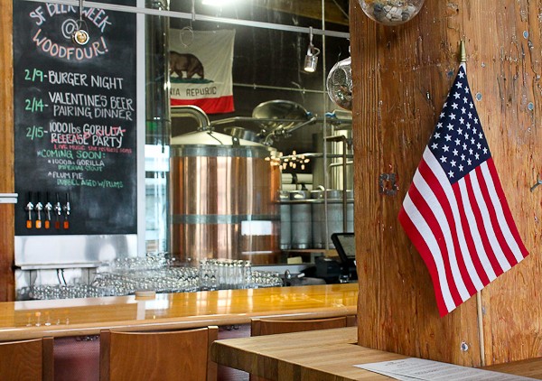 Beer counter with flag