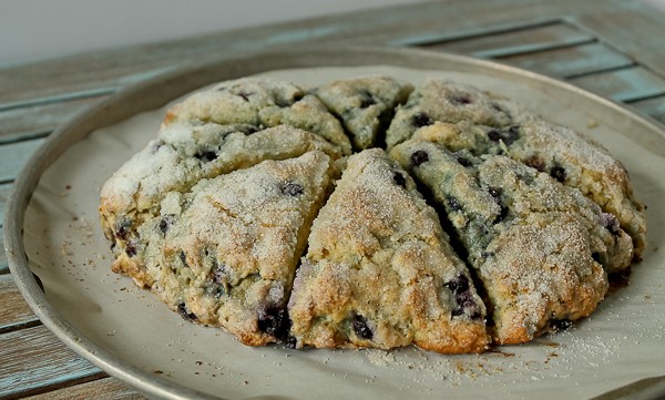 Blueberry Scones in pan