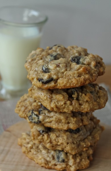 Breakfast cookies stacked