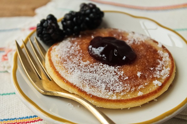 Scottish pancake with blackberries 2