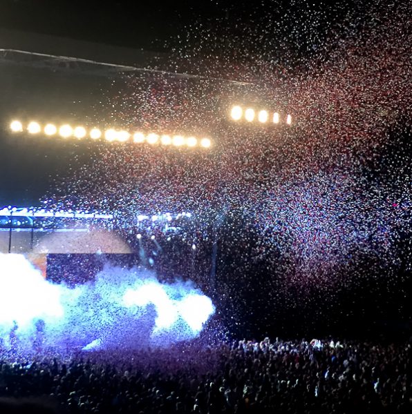 MetLife Stadium with confetti