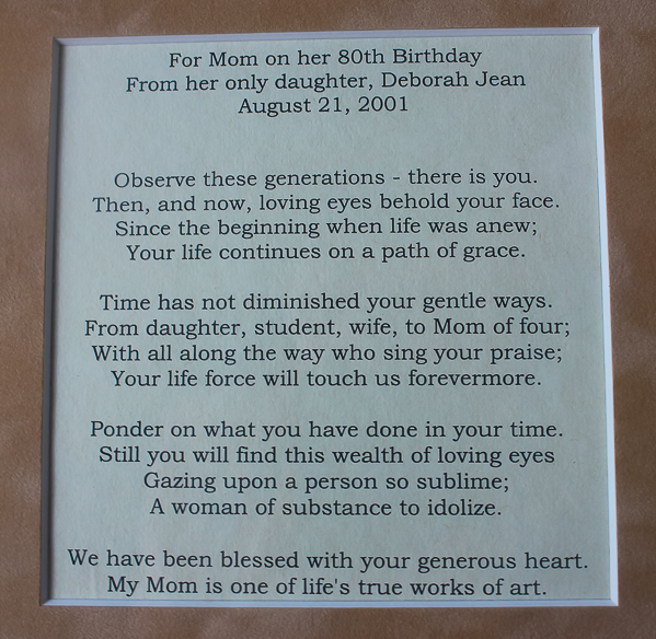 Mom S 80th Birthday Poem And Photos 2 The Culinary Cellar