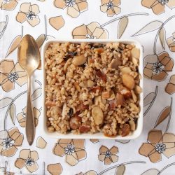 almond bacon brown rice