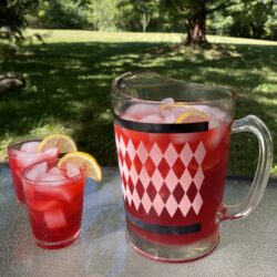 pitcher and glasses